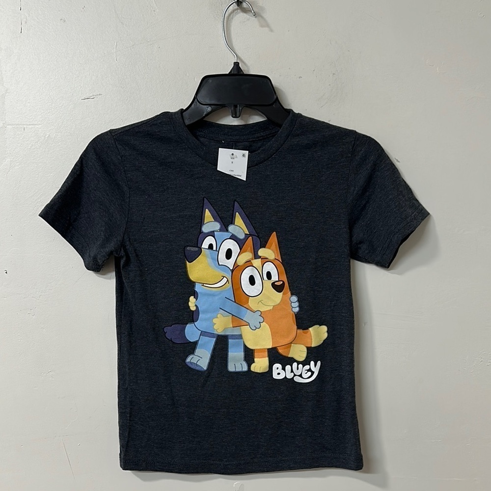 Black Short Sleeve Tee with Cartoon Graphic